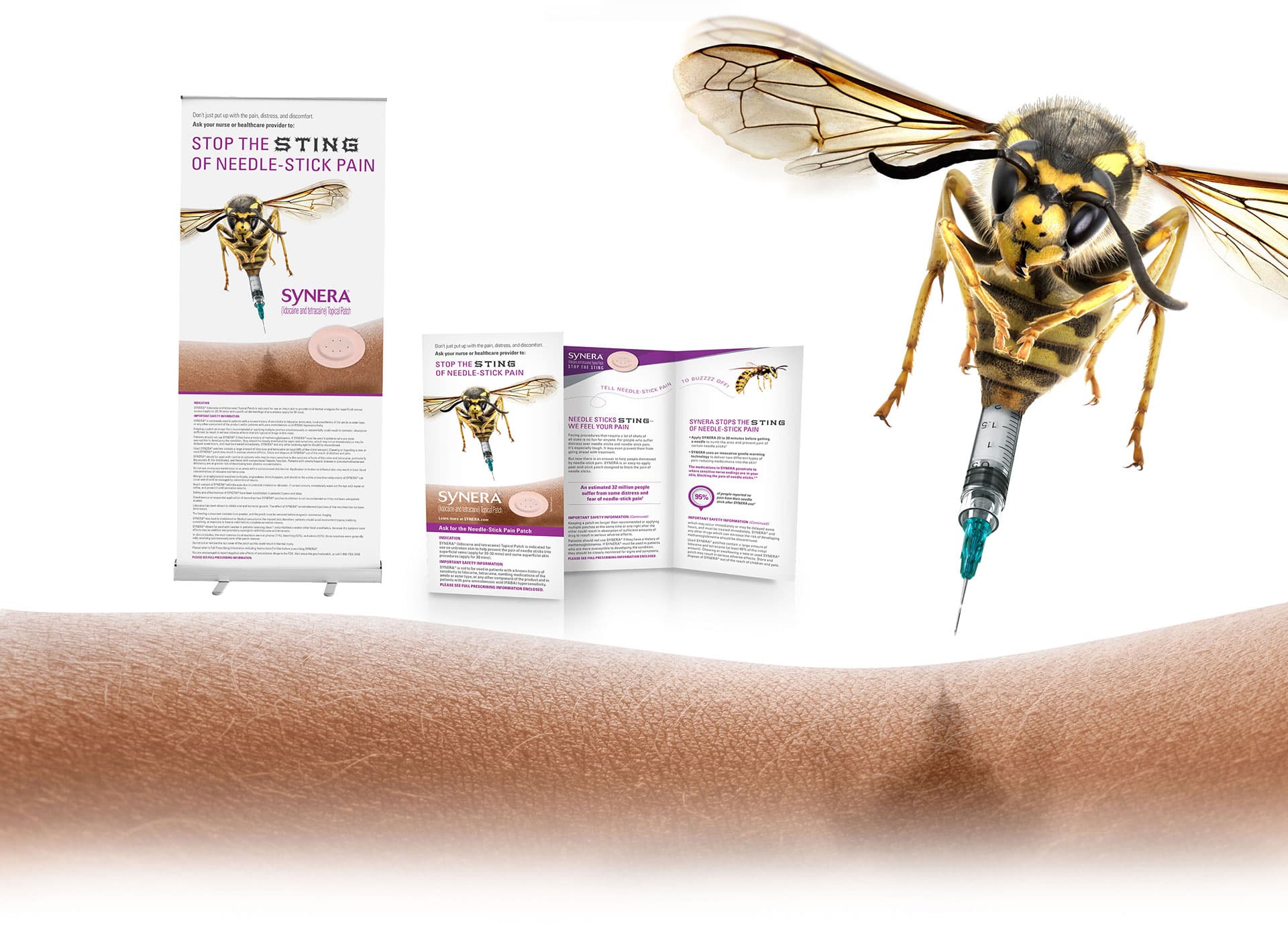 Fear of Needle-Stick Pain Is Real Stop the Sting campaign also uses a wasp metaphor to evoke the feeling of needle-stick pain for patients—just a little less scary than the scorpion for the non-professional audience.